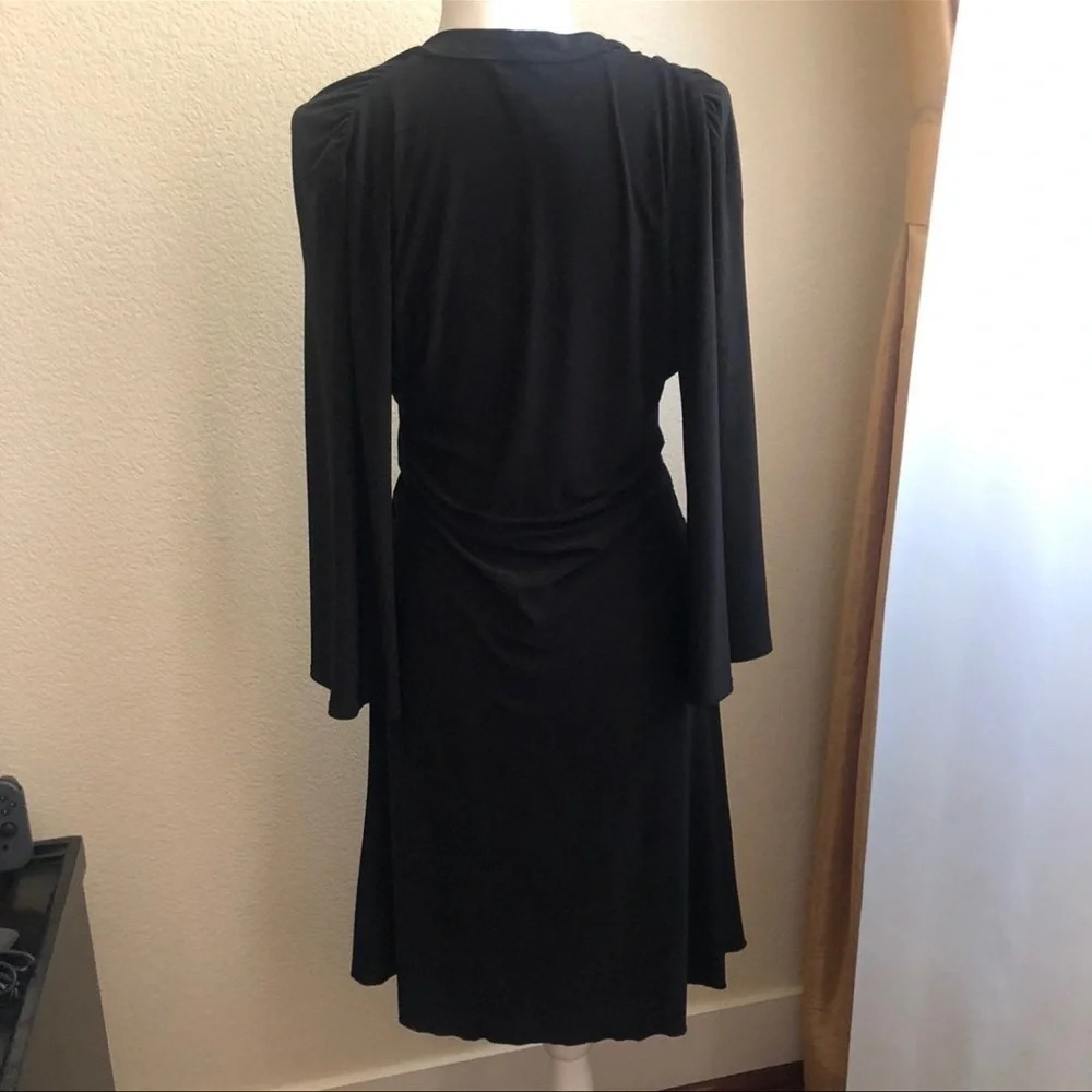Abs allen schwartz long sleeve black dress S - Picture 6 of 7